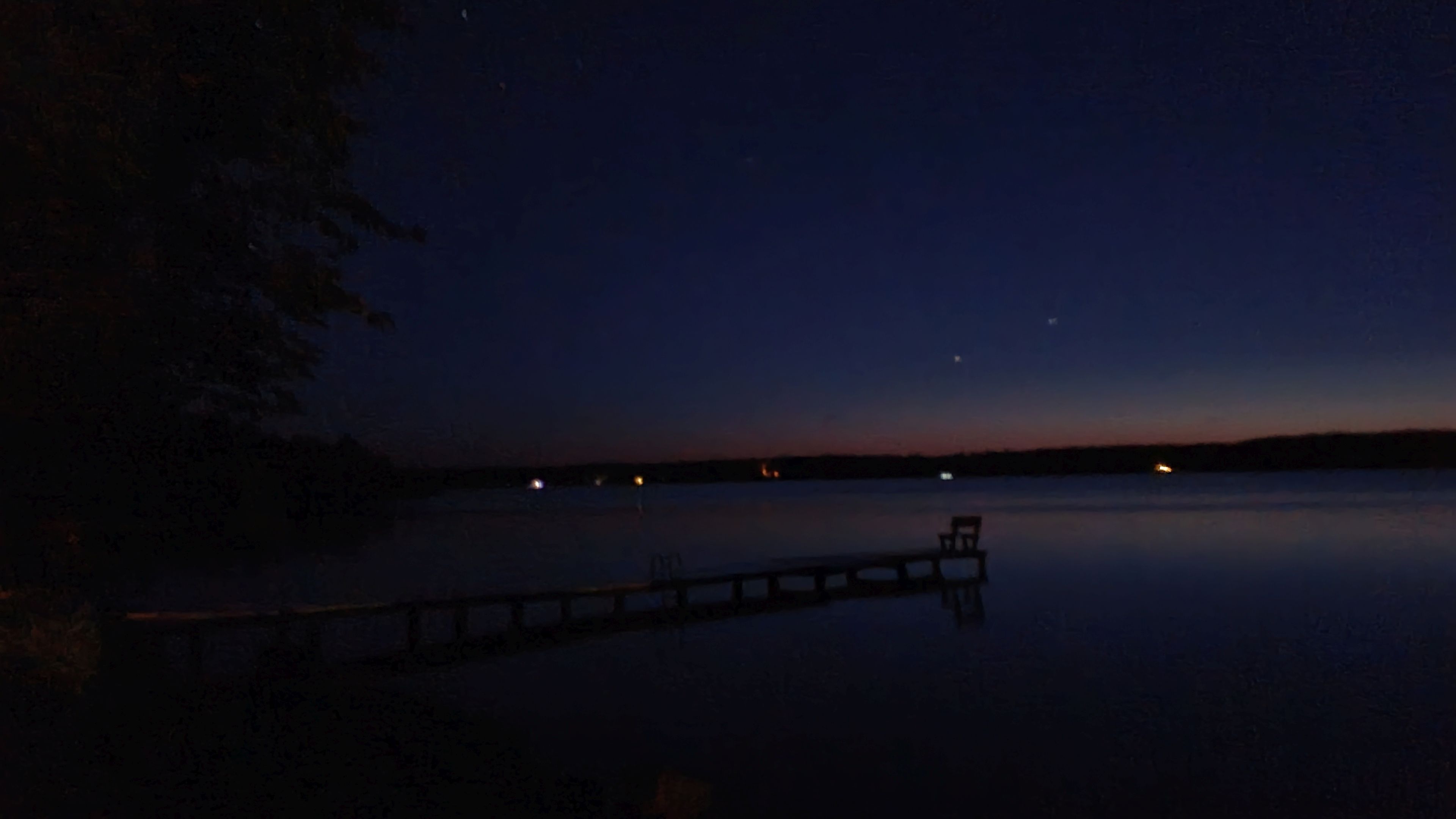 Photo from the lake with stars.